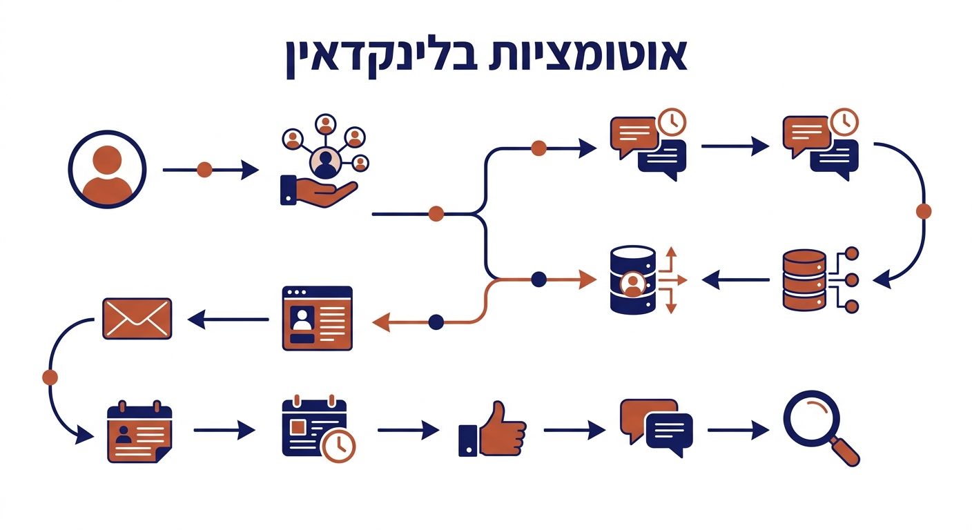 אוטומציות בלינקדאין - אינפוגרפיק