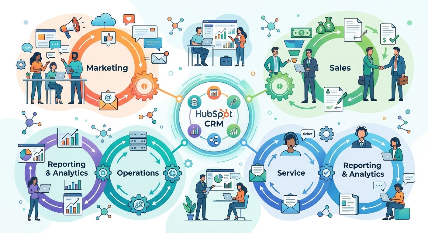 HubSpot CRM - אינפוגרפיק