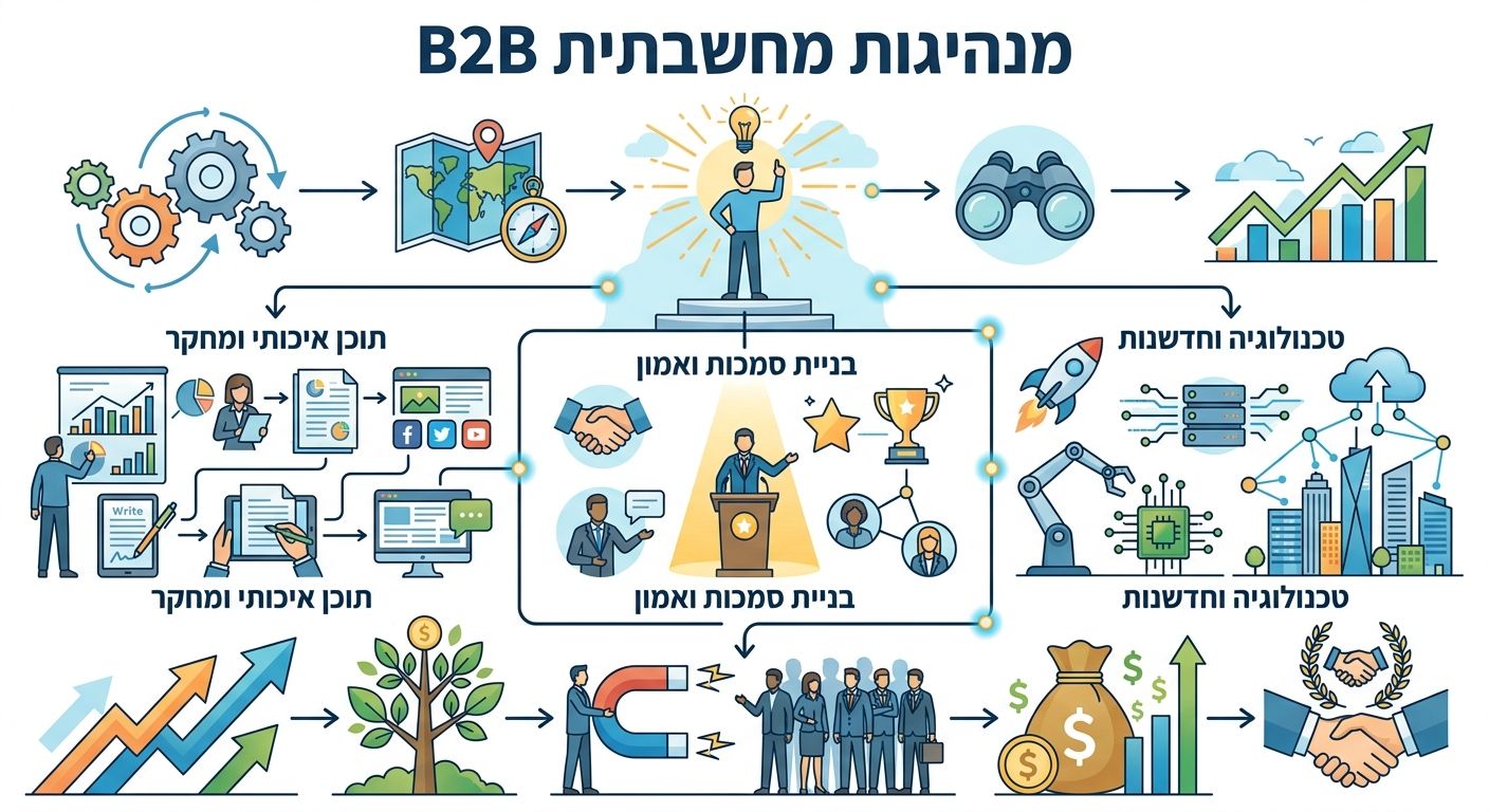 מנהיגות מחשבתית B2B - אינפוגרפיק