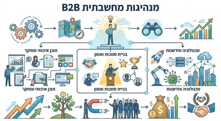 מנהיגות מחשבתית B2B - אינפוגרפיק