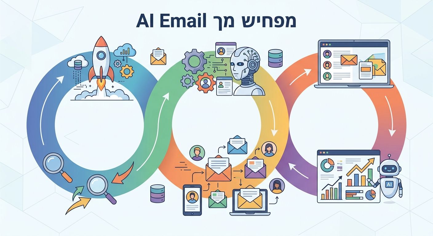 שיווק אימייל AI - אינפוגרפיק