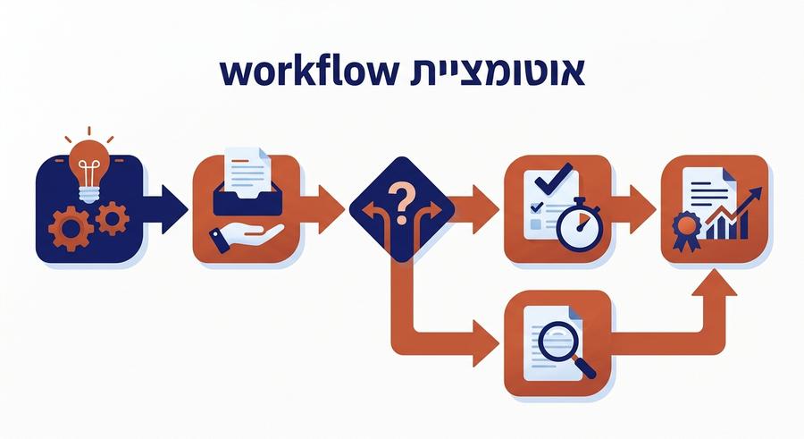 אוטומציית workflow - אינפוגרפיק