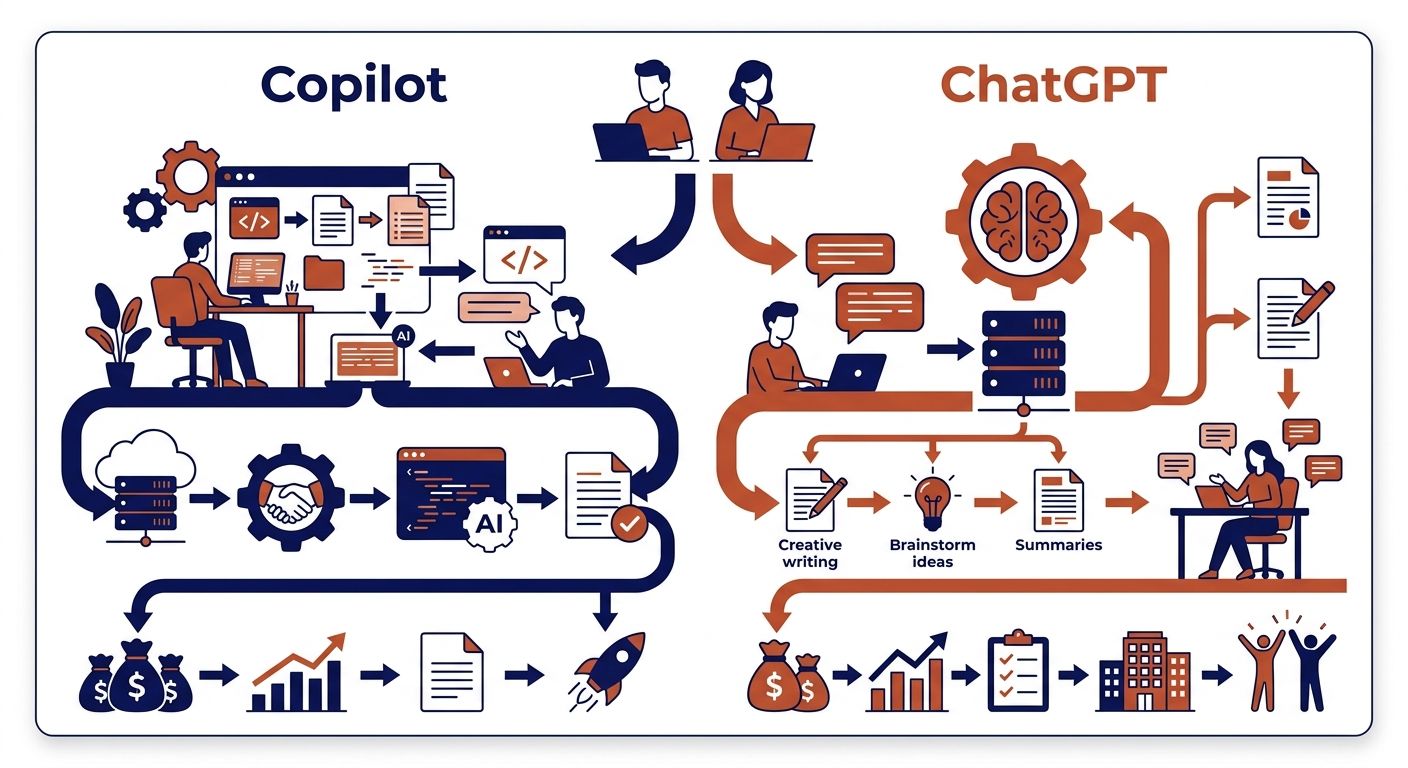 Copilot מול ChatGPT - אינפוגרפיק