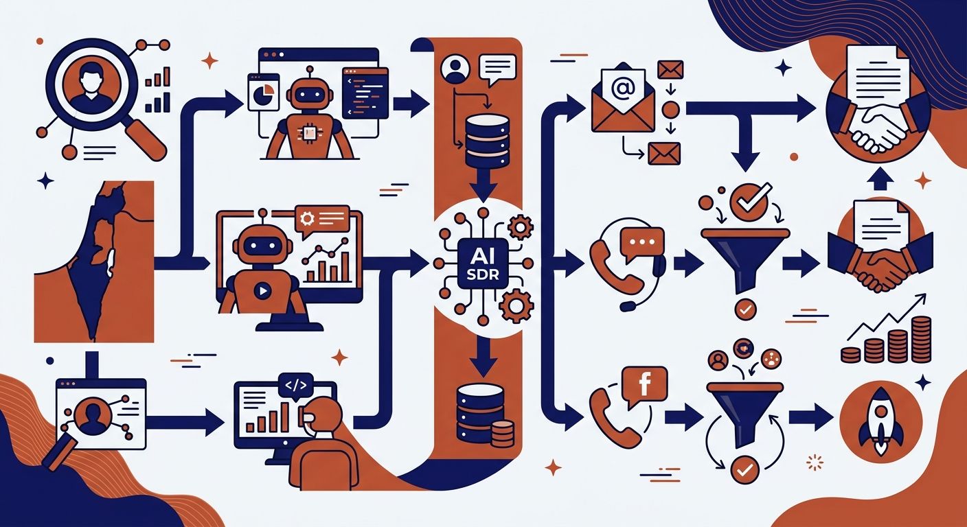 AI SDR בישראל - אינפוגרפיק