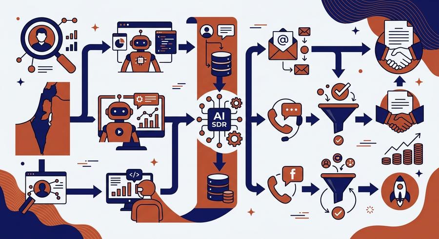 AI SDR בישראל - אינפוגרפיק