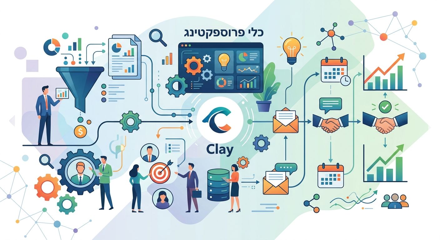 Clay כלי פרוספקטינג - אינפוגרפיק