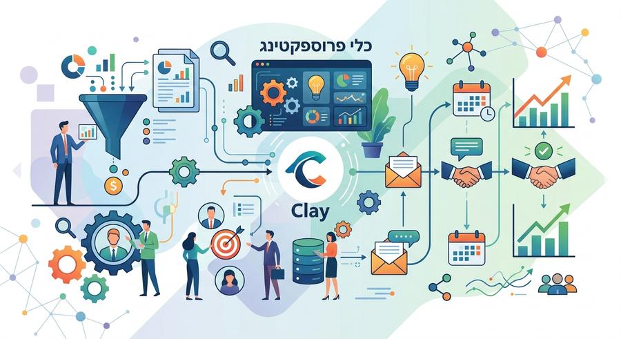 Clay כלי פרוספקטינג - אינפוגרפיק
