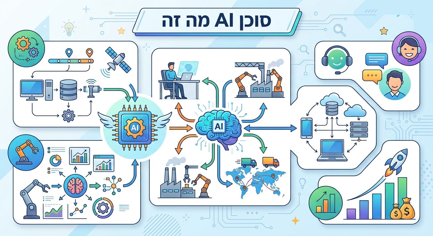 סוכן AI מה זה - אינפוגרפיק