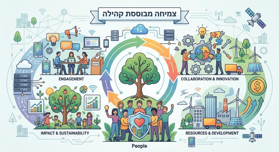 צמיחה מבוססת קהילה - אינפוגרפיק