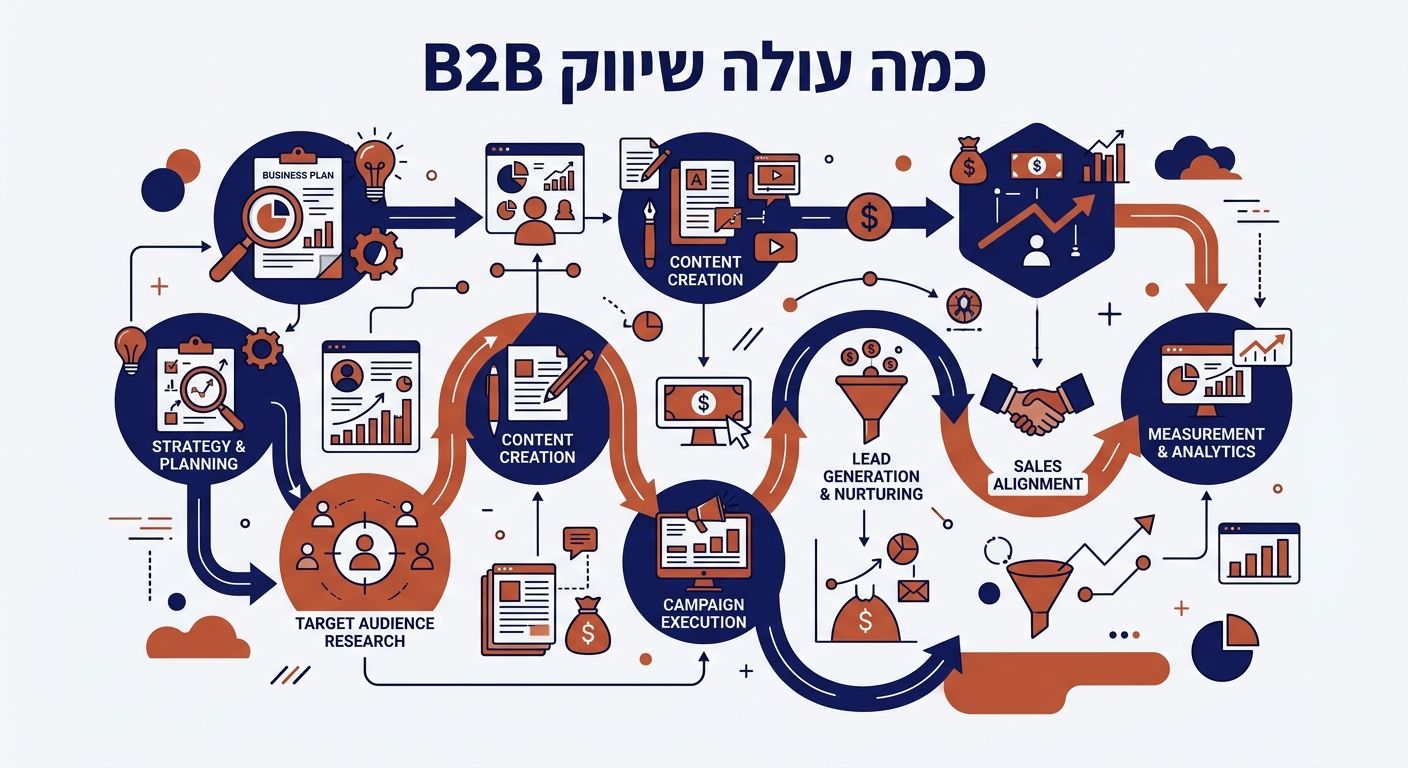 כמה עולה שיווק B2B - אינפוגרפיק
