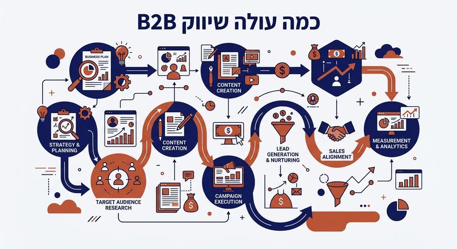 כמה עולה שיווק B2B - אינפוגרפיק