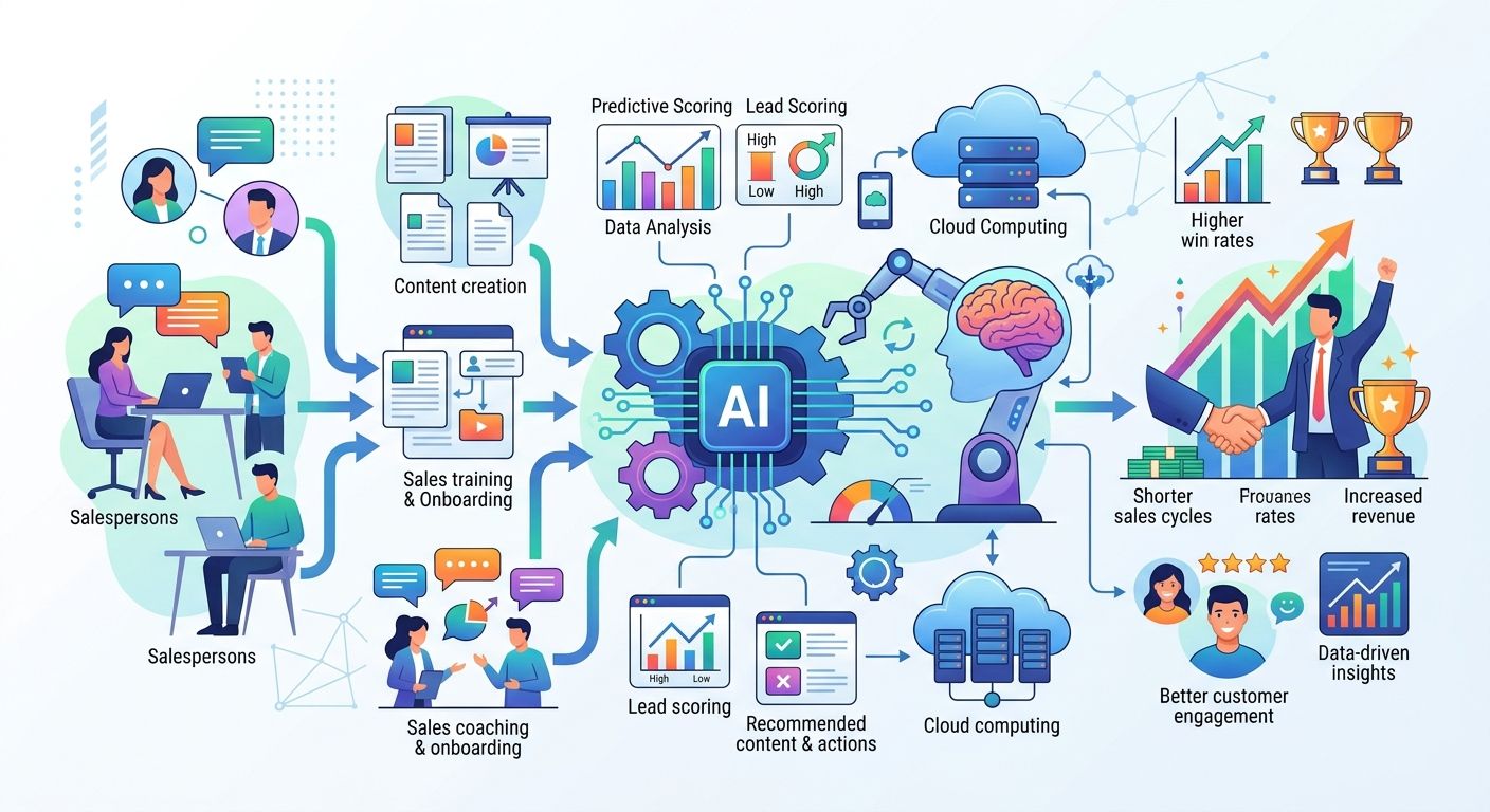 sales enablement עם AI - אינפוגרפיק