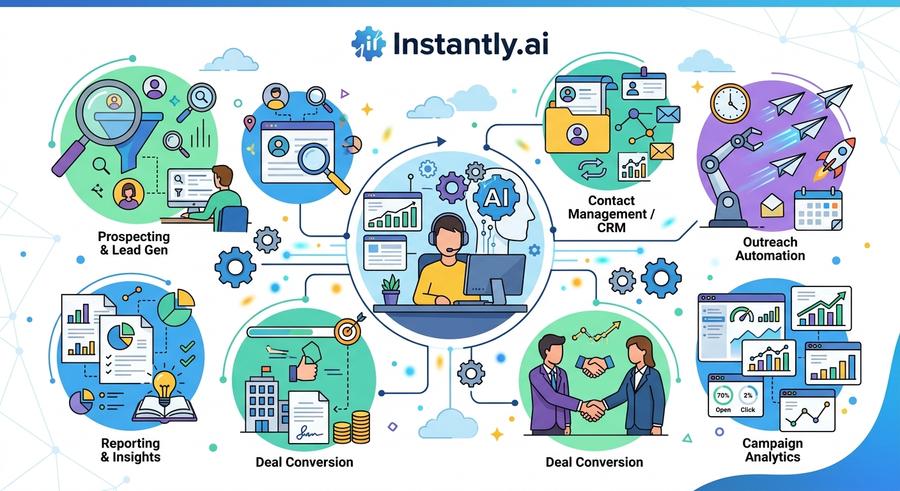 Instantly.ai - אינפוגרפיק