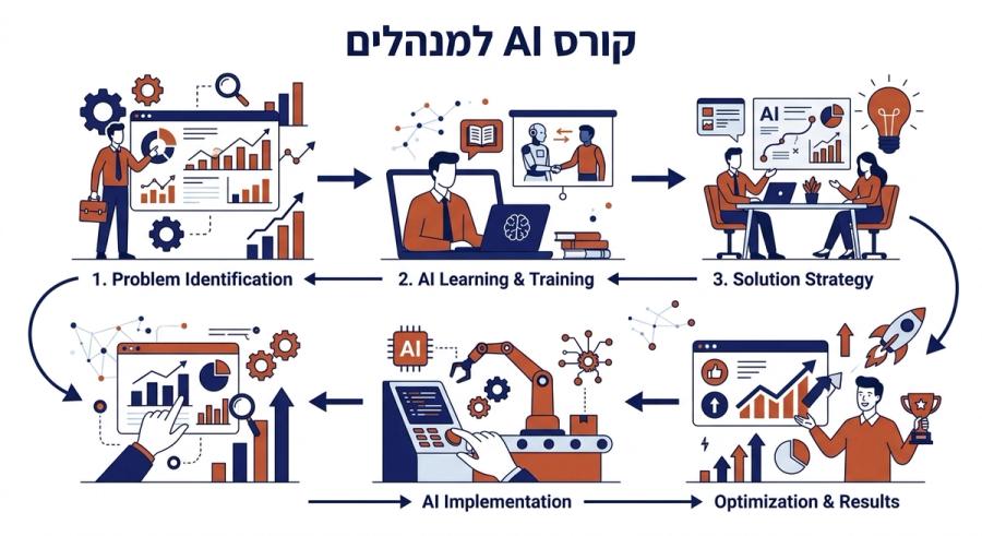 קורס AI למנהלים - אינפוגרפיק