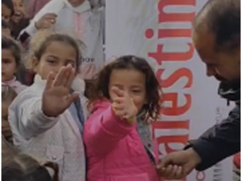 Winter clothing for children in Khan Younis