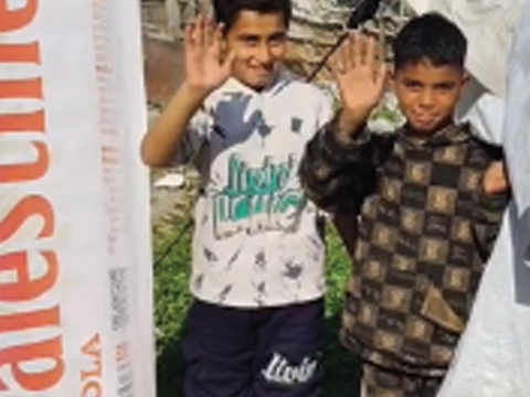 Emergency tents for families in Gaza