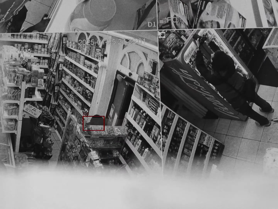 plan caméra de magasin avec un détecteur de visage 