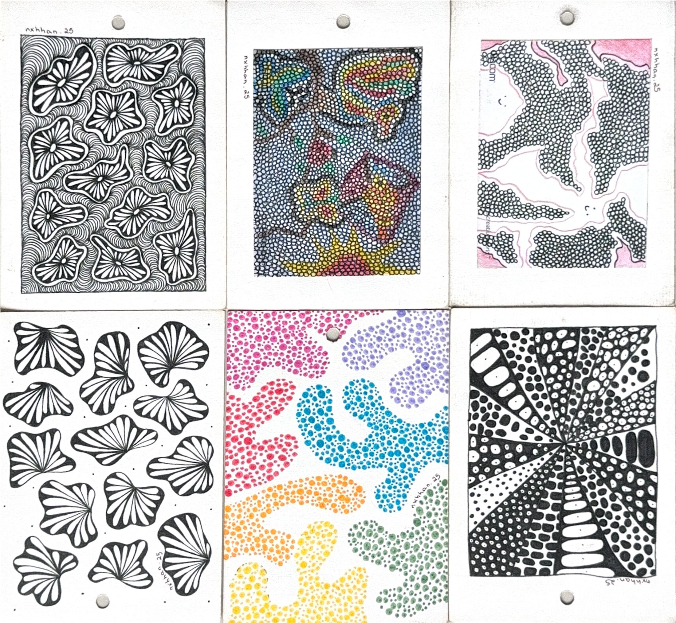 SỬA: Bộ 6 bức zentangle