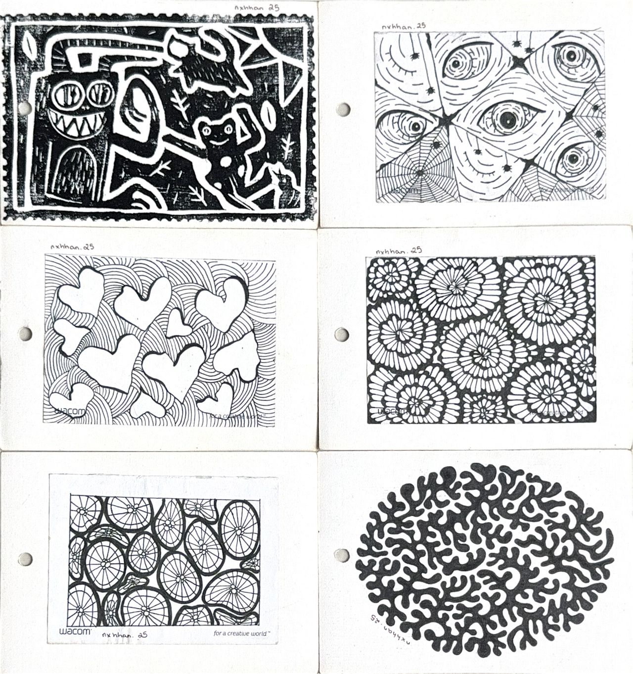 SỬA: Bộ 6 bức zentangle