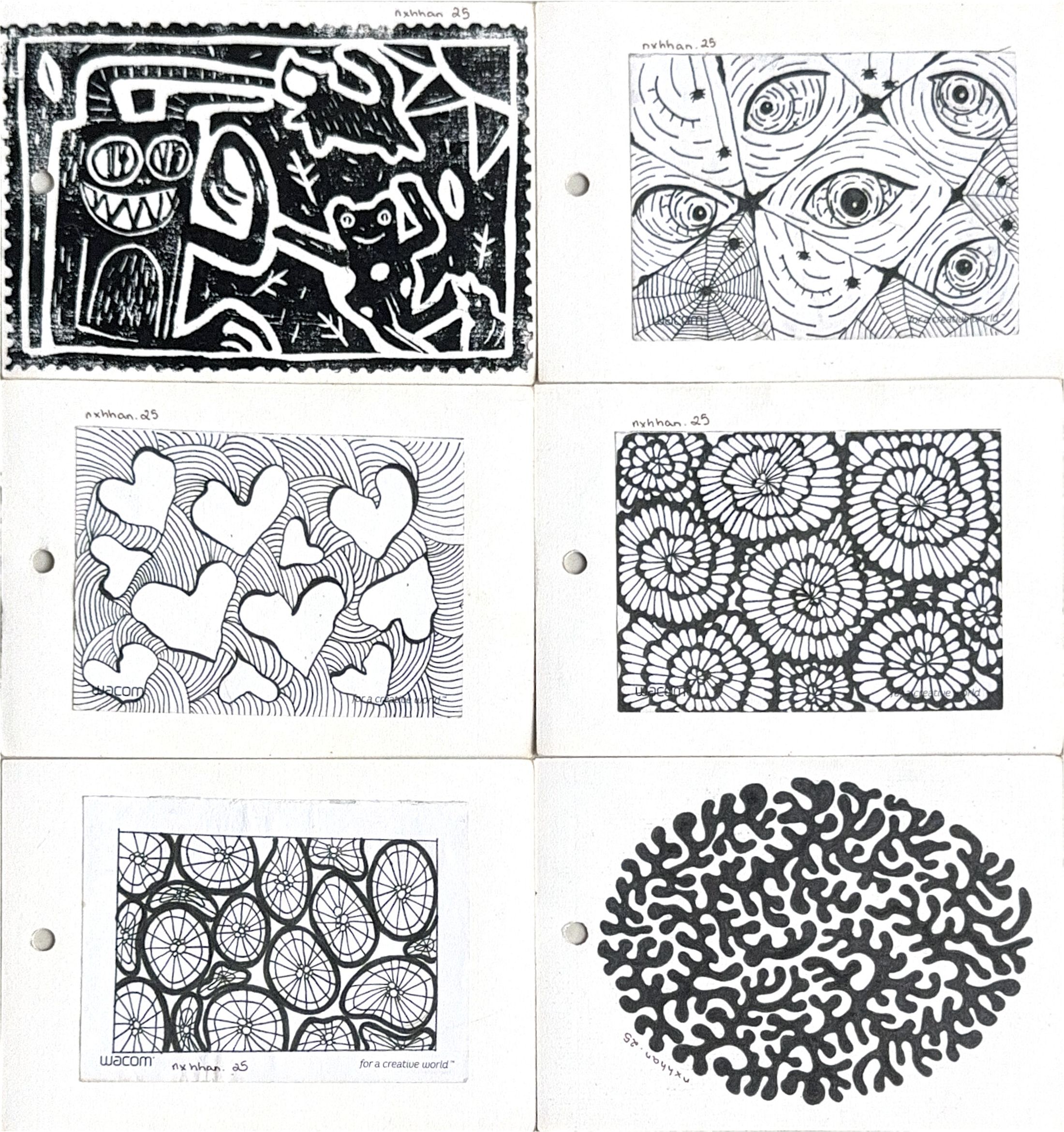 SỬA: Bộ 6 bức zentangle