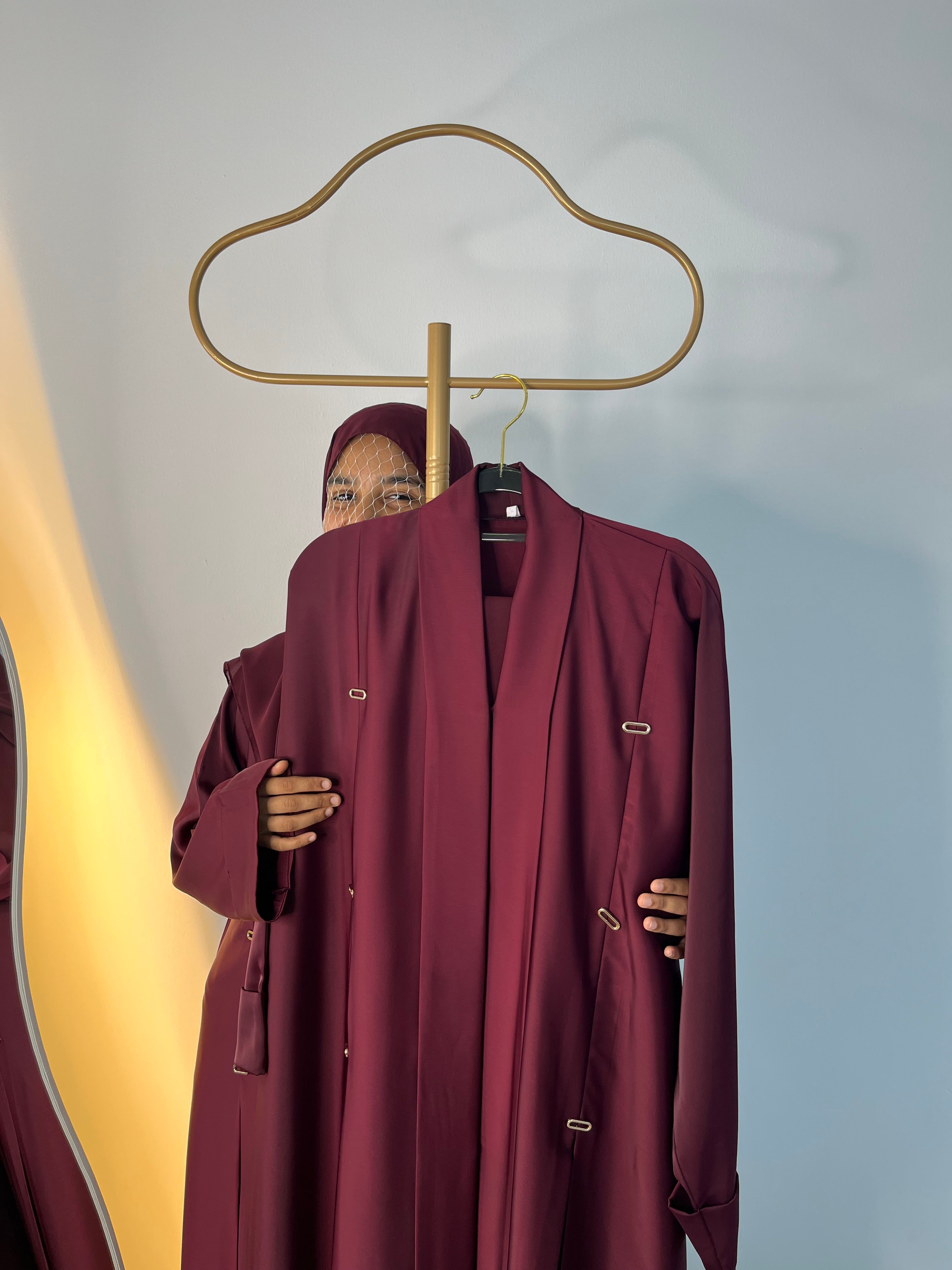 Premium Twilight Mulberry Abaya  - View 6