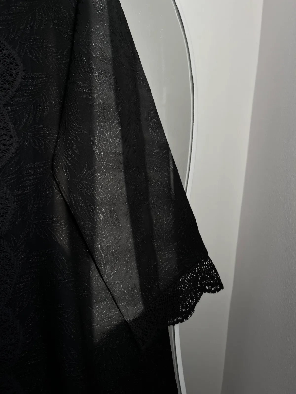 Serene Black Lace Abaya - View 3