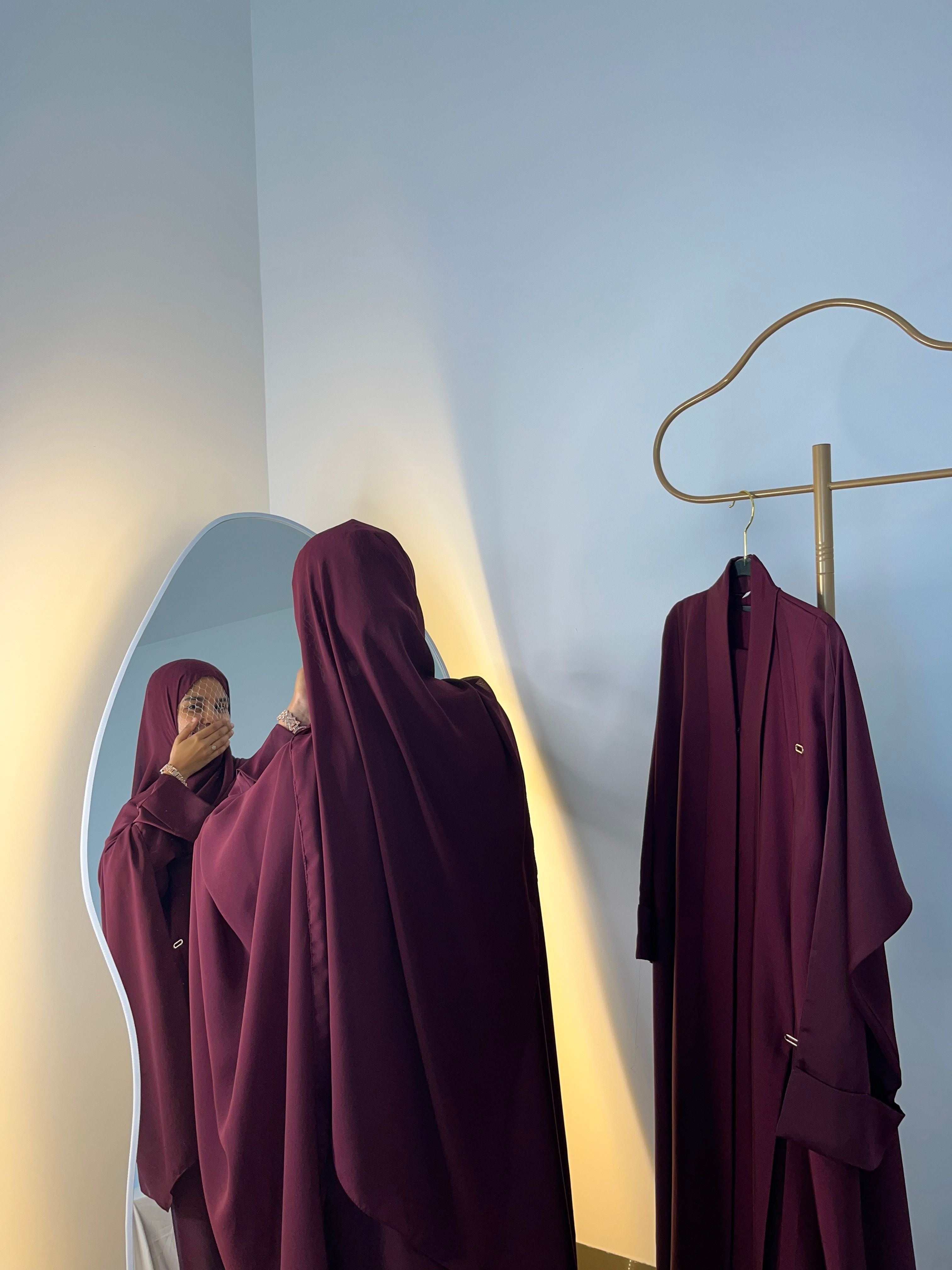 Premium Twilight Mulberry Abaya  - View 5