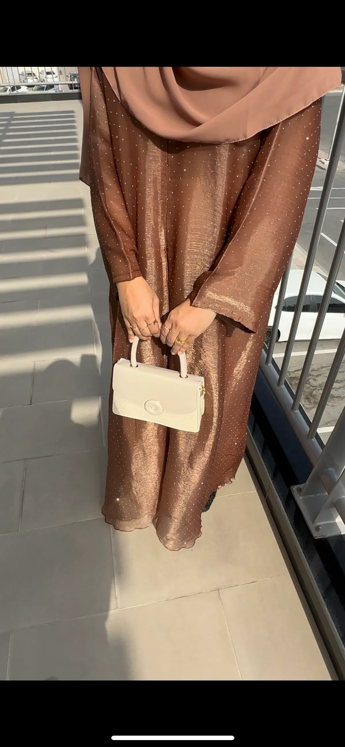 Organza Glitter Abaya - View 6