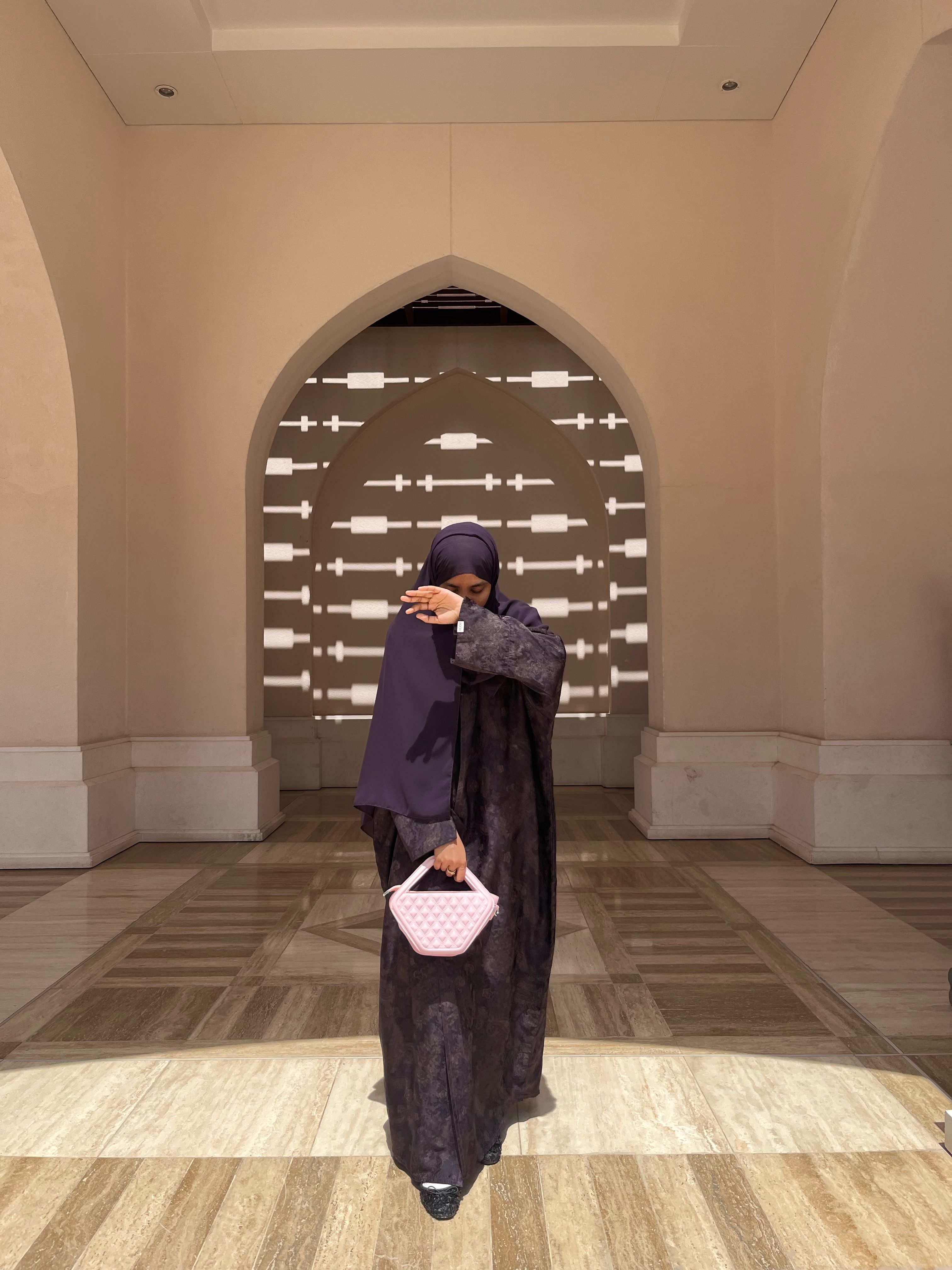 Plum Paisley Premium Abaya