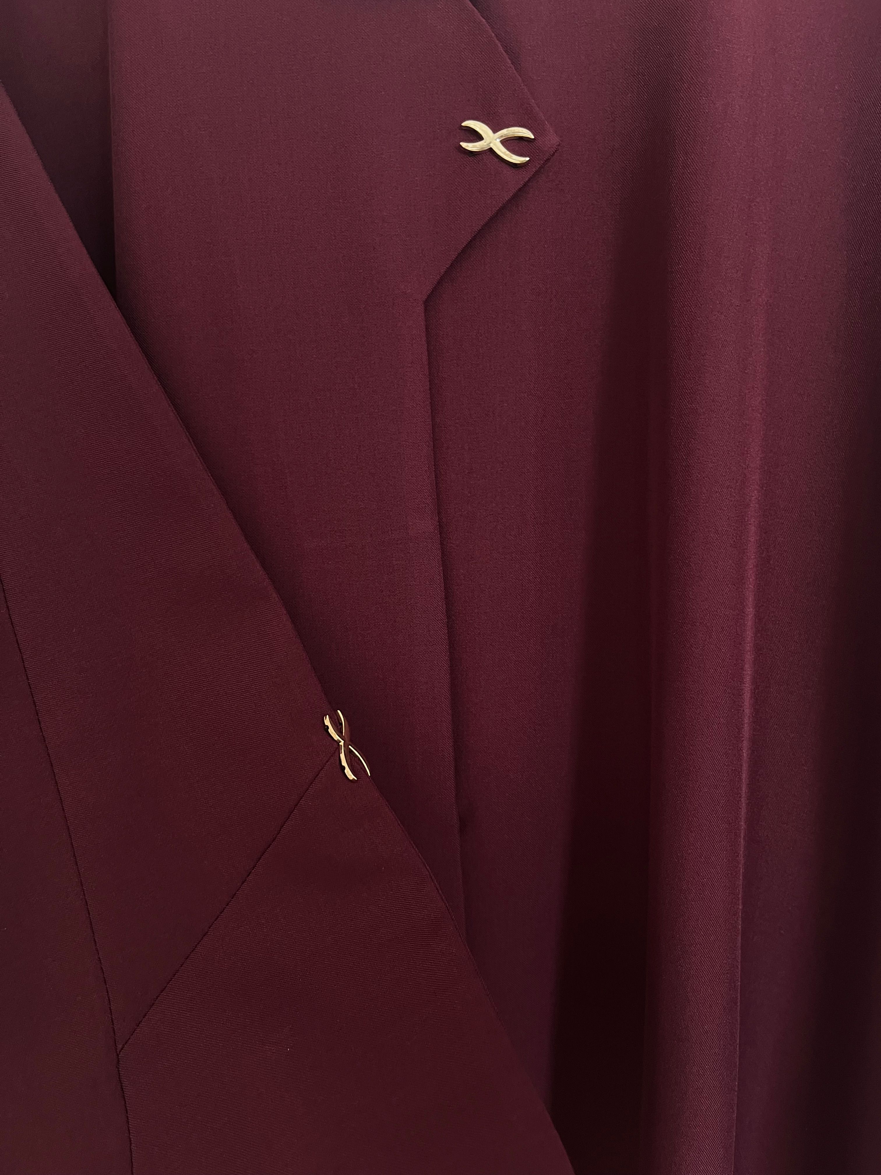 Classic Burgundy Bloom Abaya - View 3
