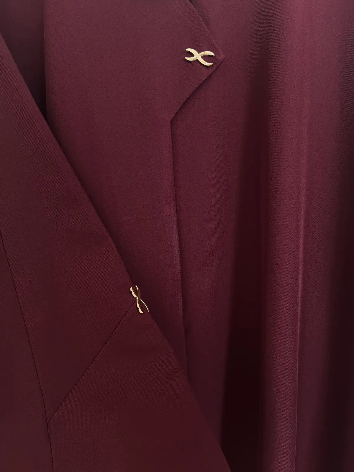 Classic Burgundy Bloom Abaya - View 3