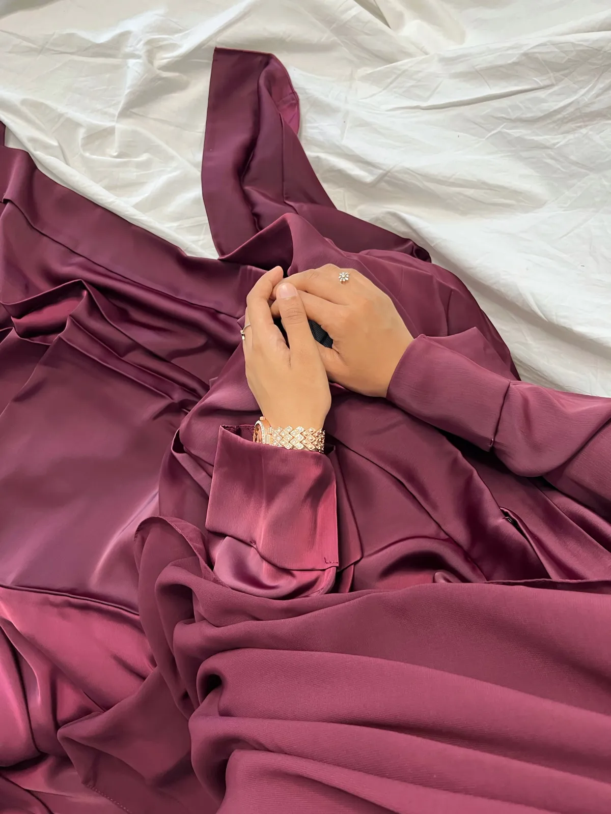 Premium Twilight Mulberry Abaya  - View 2