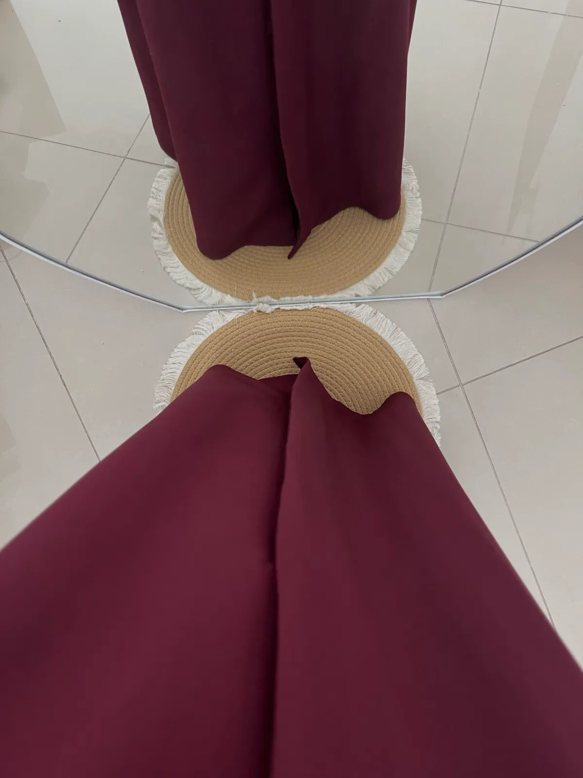 Classic Burgundy Bloom Abaya - View 4