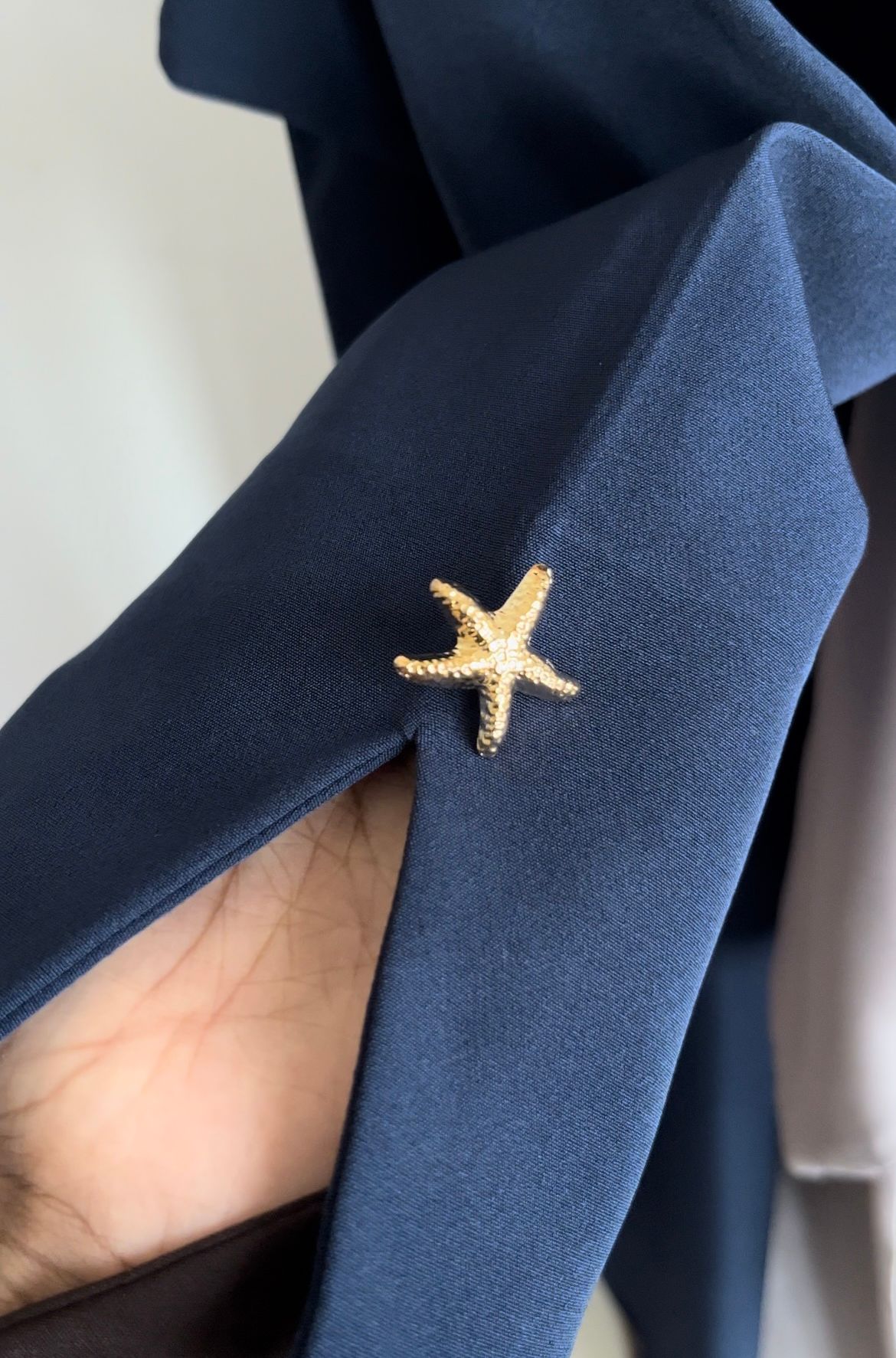 Starfish Wave Abaya - Midnight Navy - View 2