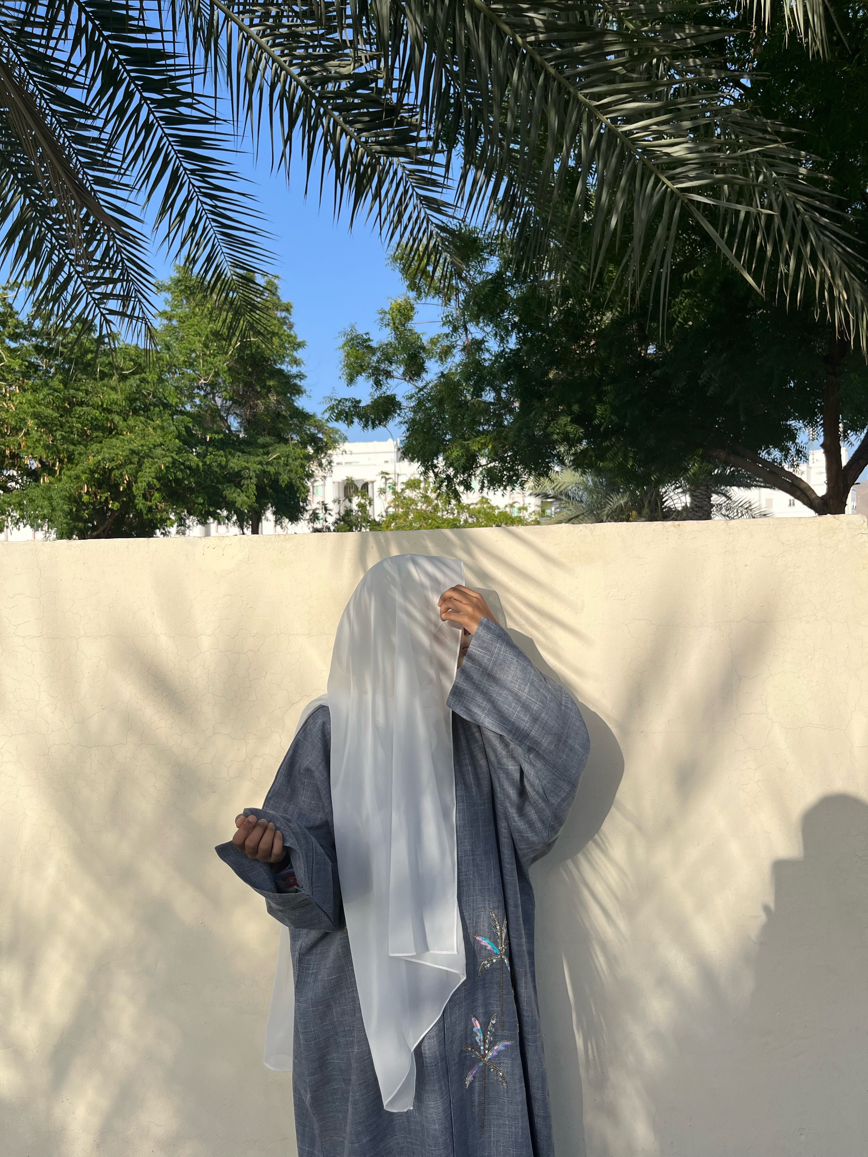 Palmtree Embroidery Abaya