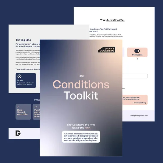 The Conditions Toolkit, shown as a set of printed pages