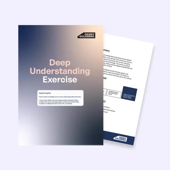 The Deep Understanding Exercise, shown as a set of printed pages
