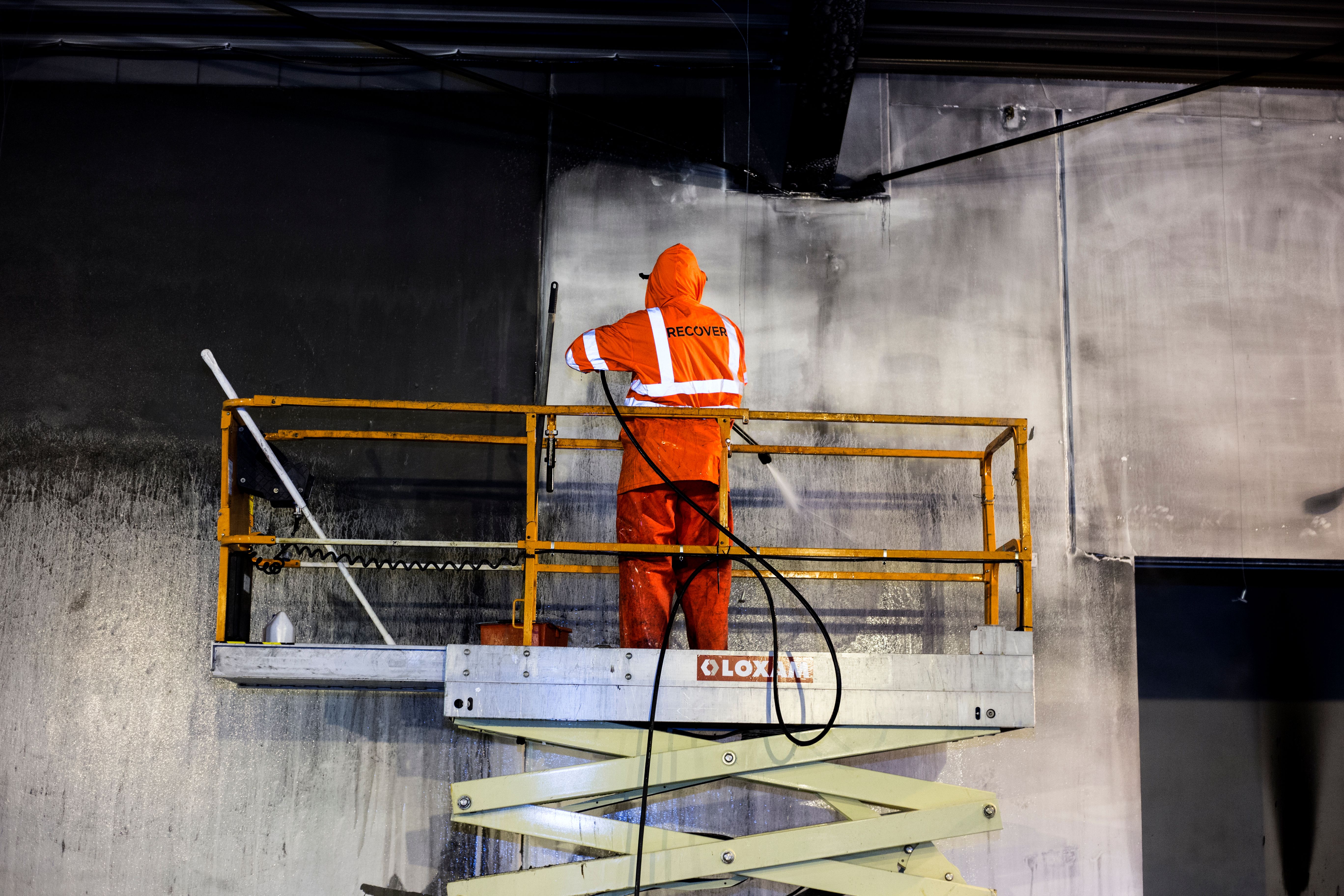 technician working in construction environment