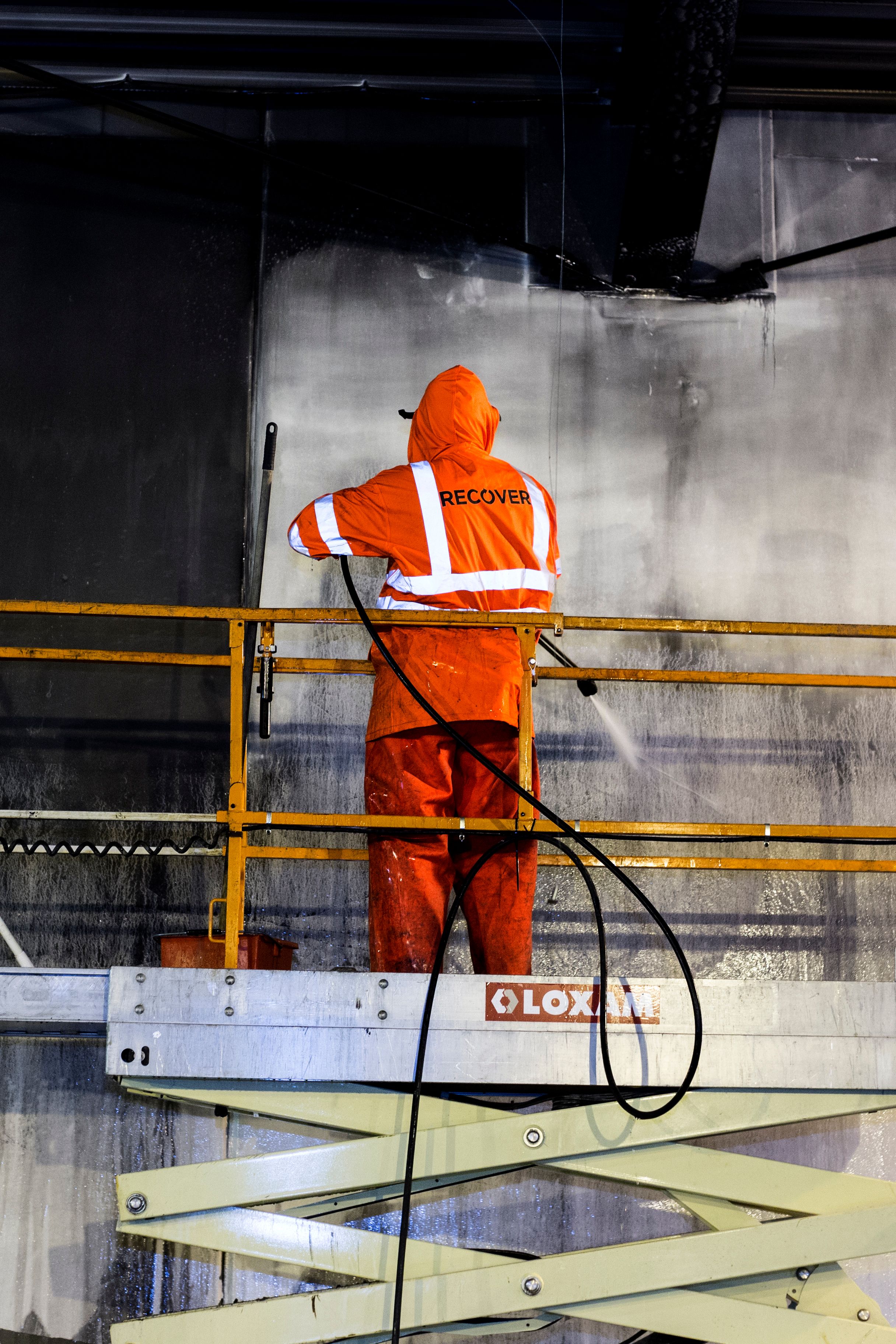 technician working in construction environment