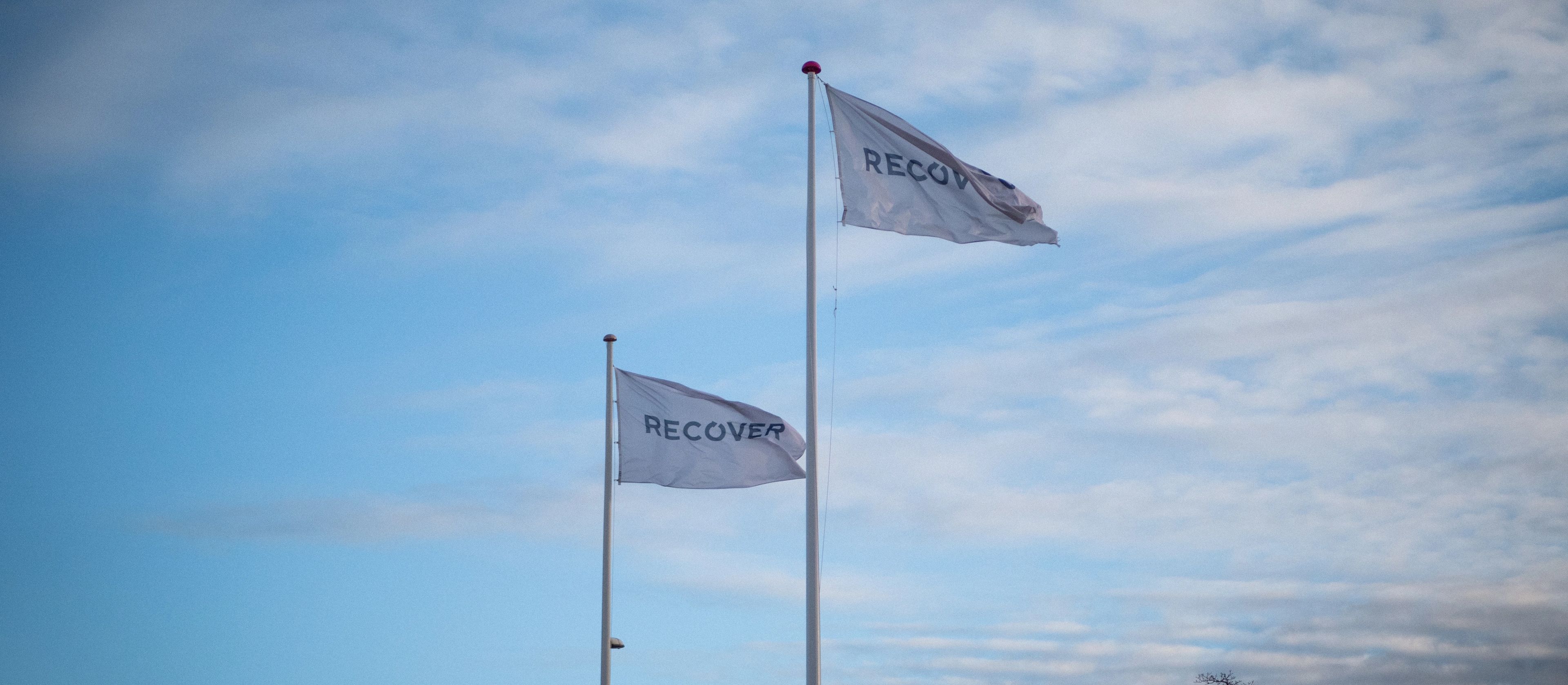 Recover Flags with a blue sky
