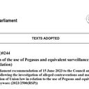 European Parliament's PEGA Committee - Final Report
