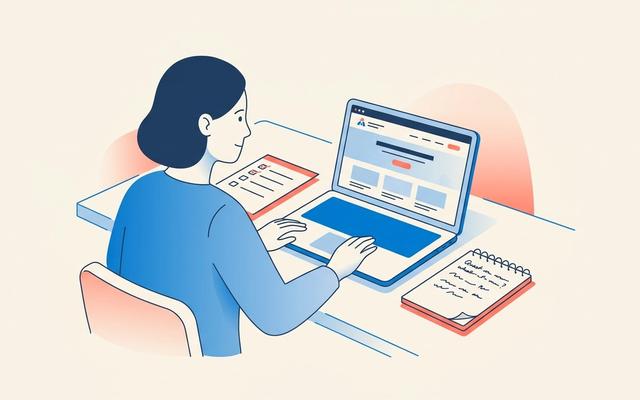 How to prepare for an interview: person at desk with checklist and research materials
