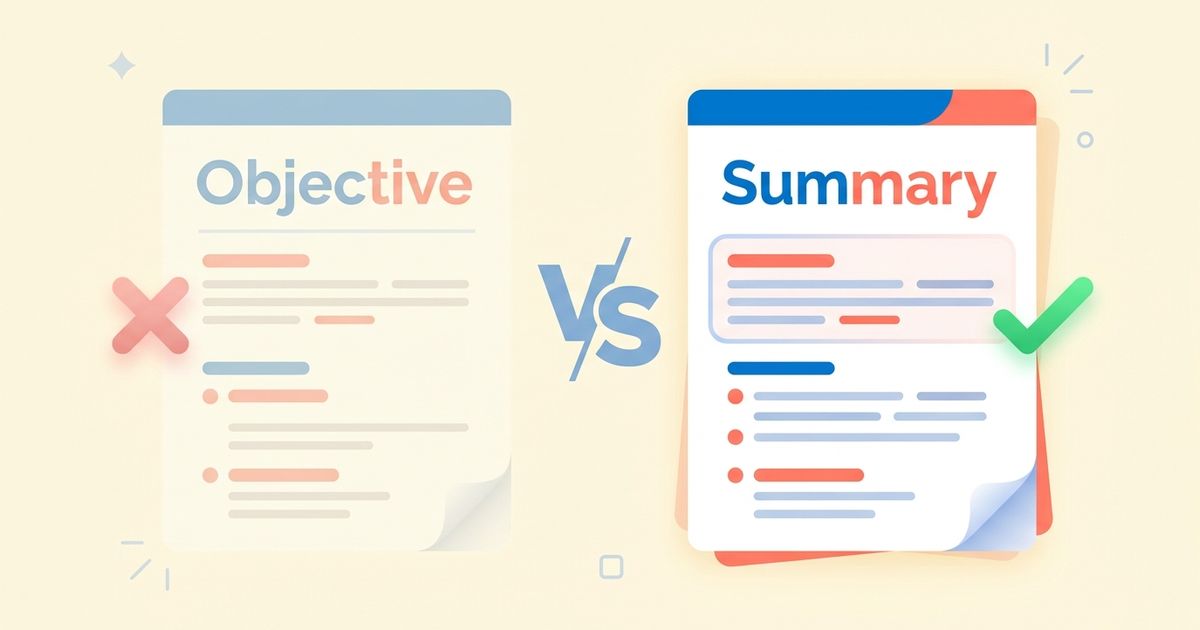 Resume Objective vs Summary: 25+ Examples & When to Use Each | Mirrai ...