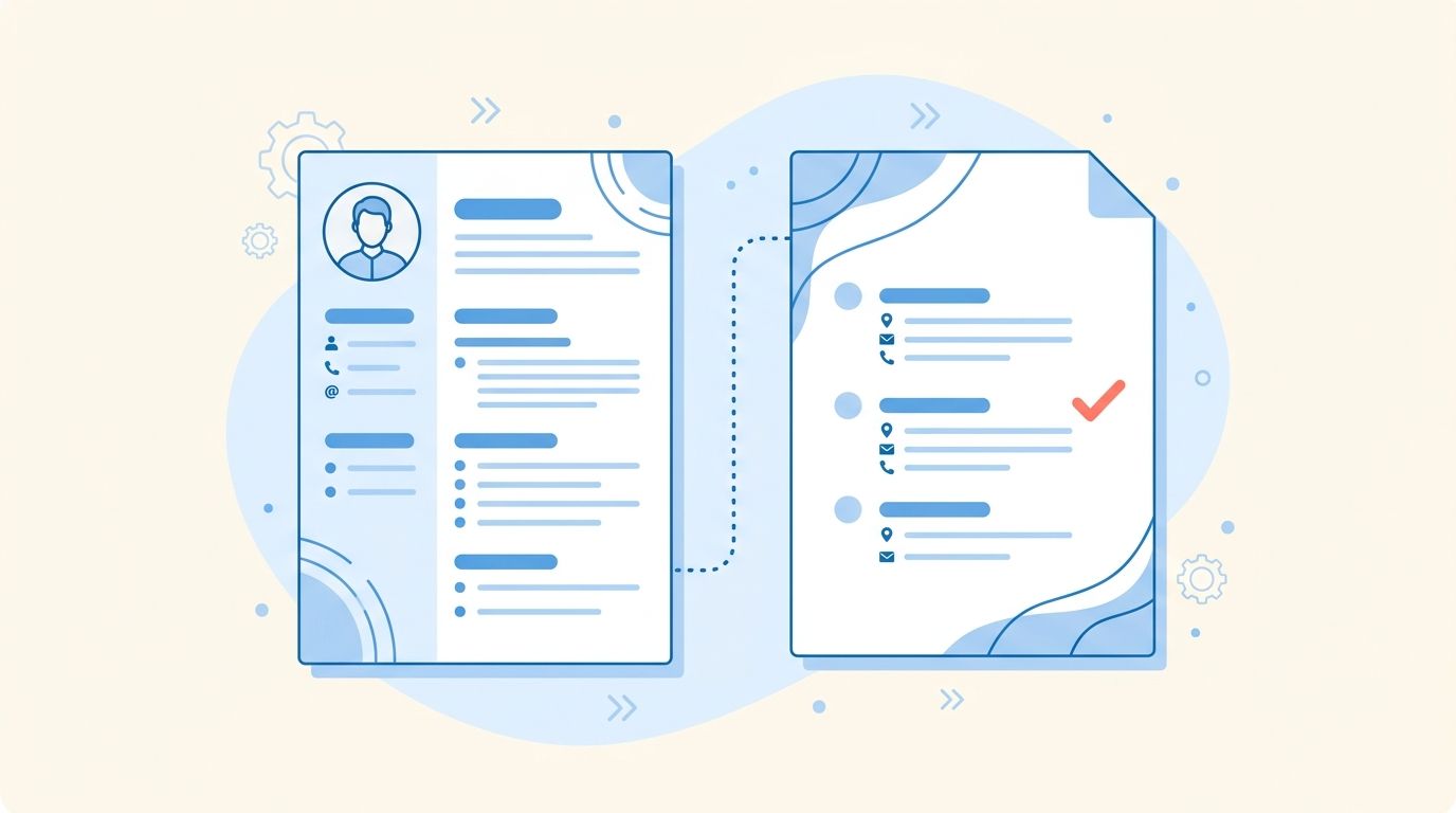 Resume references: separate reference page alongside a resume document