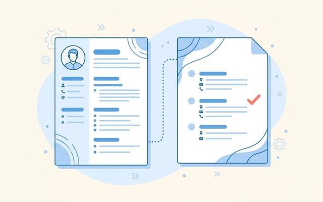 Resume references: separate reference page alongside a resume document