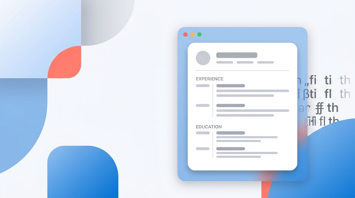 Apple Pages resume document on Mac with hints of ATS parsing problems