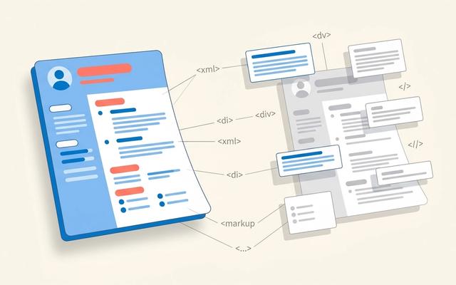 PowerPoint slide resume layout breaking into separate text-box objects, illustrating ATS parsing problem