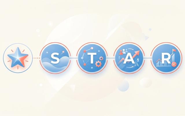 STAR method for interviews: Situation Task Action Result flow diagram