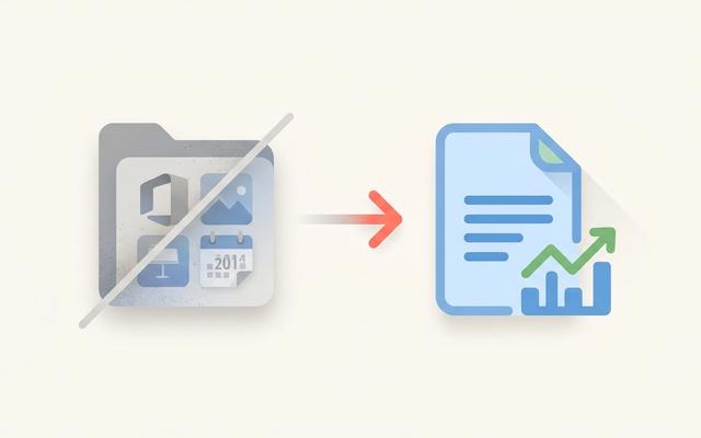 Visual contrast between an outdated office suite icon and a modern alternative, illustrating the OpenOffice to LibreOffice migration