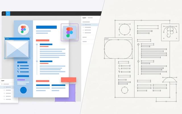Figma resume design transforming from text into vector outlines, illustrating the ATS parsing problem